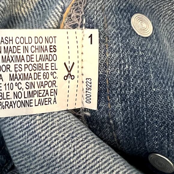 Life In Progress Distressed Ripped Denim Jean Short Overalls Small Shortalls - Picture 9 of 10